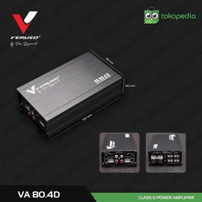 Power Amplifier Mini Veruso VA 80.4D 4 Channel Class D by Vox Research