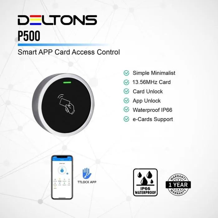 Smart Door Card Access Control P500 RFID 13.56 MHz Waterproof Mini Size Minimalis