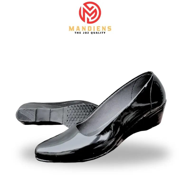 Mandiens Sepatu Wedges Persit Bhayangkari - Pantofel Dinas Wanita - Sepatu Pdh Polwan Sekolah