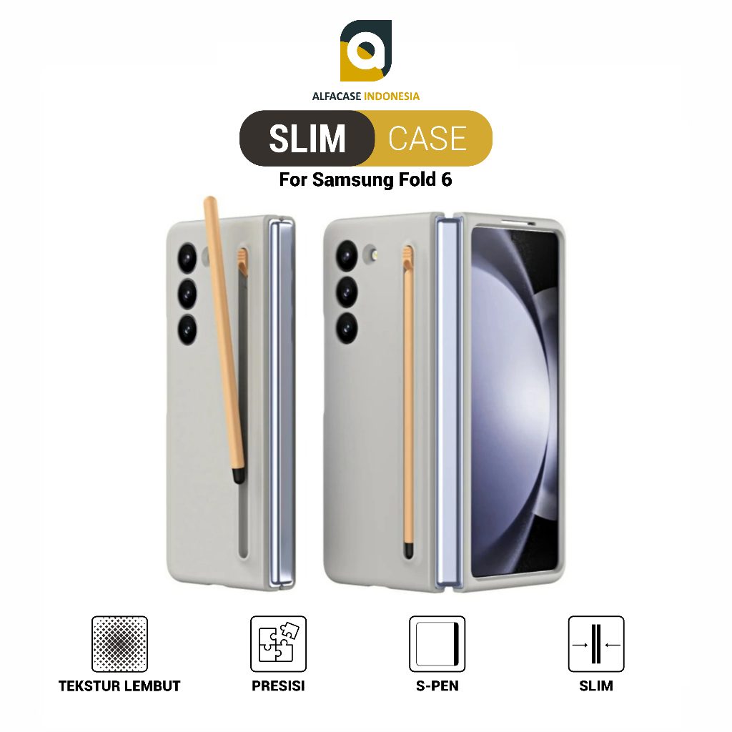 ALFACASE Case Samsung Z Fold 6 - Slim With New S Pen - Casing Z 6