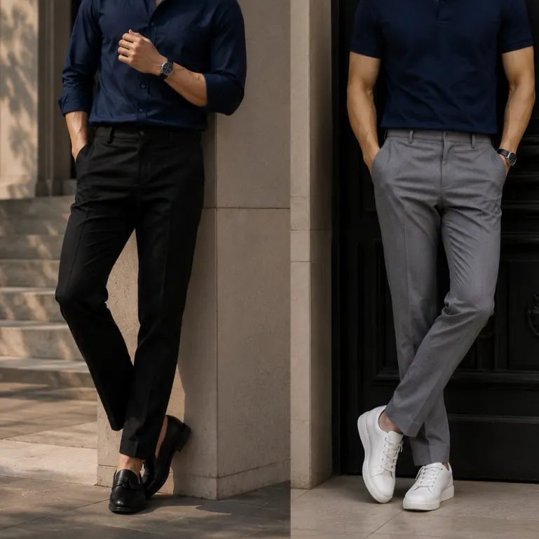 GHUFFRIND - Celana Kerja Pria Slim fit Dengan Material Semi Wol Yang Adem Dan Halus.