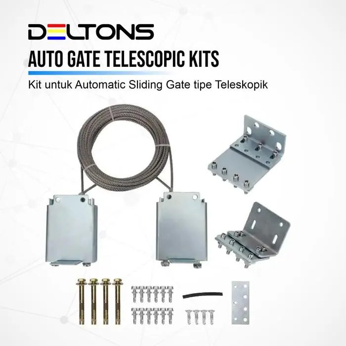 Telescopic Kits Kawat Sling Pagar Sliding Otomatis Teleskopik Deltons Automatic Gate