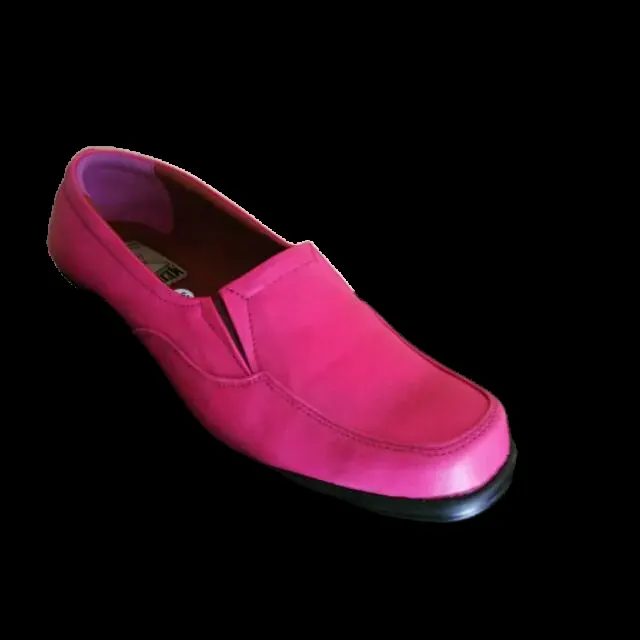 Sepatu Pantofel Kerja Wanita Export Quality Bahan Asli Kulit - Pink