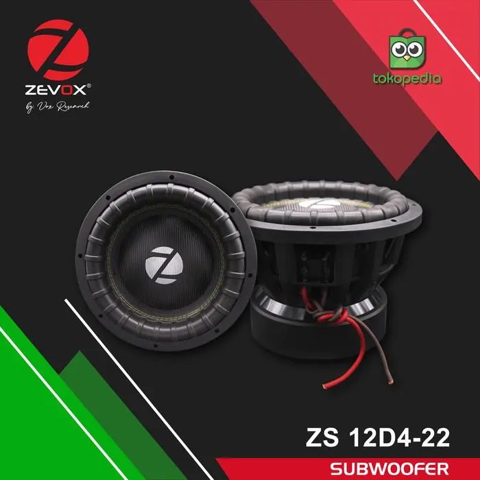 Subwoofer SQL/SPL Zevox ZS 12D4 - 22 12" Double Voice Coil Inch DVC Car Audio By Vox