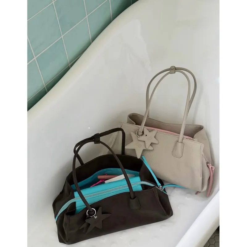 Tas Wanita Ecoday Color Block Sandwich Bag - Large Capacity Shoulder RAN04