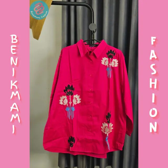 Blus Krah Bordir Bunga Lgn Pjg