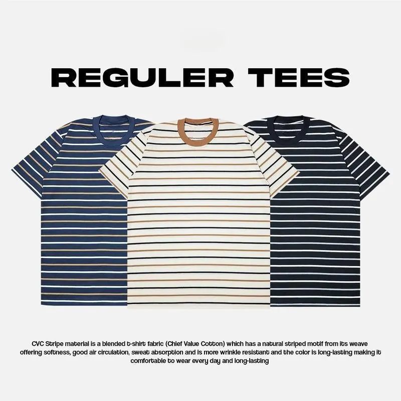 Kaos stripe medium kombinasi salur pria wanita KAOZ INC