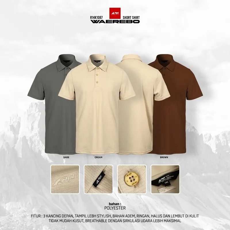 Kaos Lengan Pendek Pria Wangki Waerebo Arei Outdoorgear