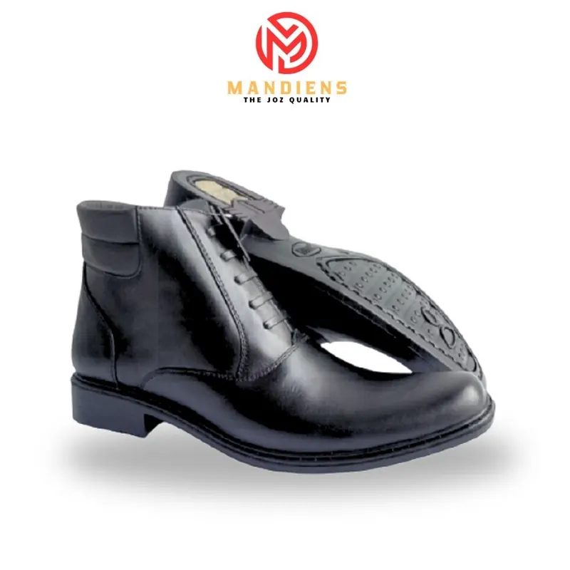 Medali BJ173 Sepatu Pdh Pria Kulit Asli Dinas TNI Polri Satpam - Sepatu Pantofel Boots Kerja Kantor