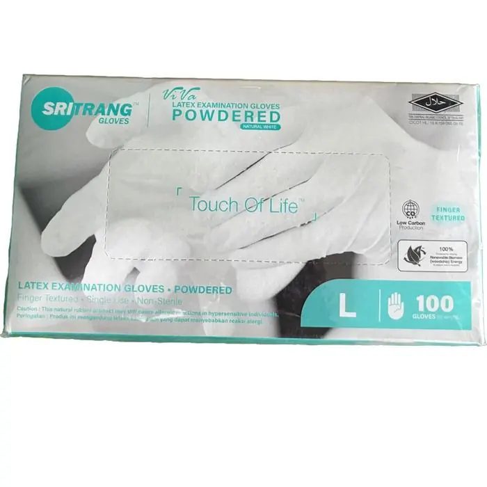 Sritang - Sarung tangan latex powdered Uk. L