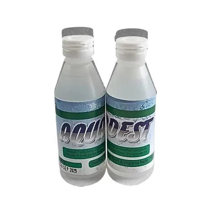 Aquades - cairan steril dan higienis ukuran 100 ml