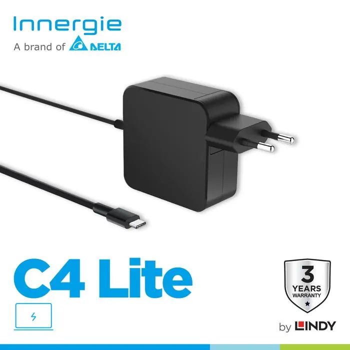 Adaptor Laptop INNERGIE Type C 45W PD 3.0 Universal Charger C4 Lite