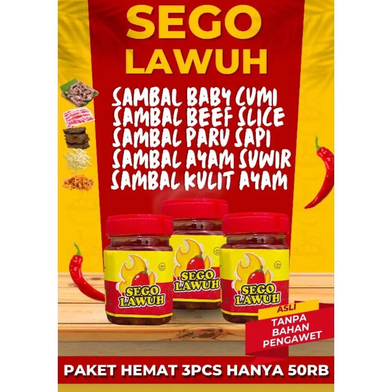Sambal Cumi, Paru, Daging, Ayam, Kulit
