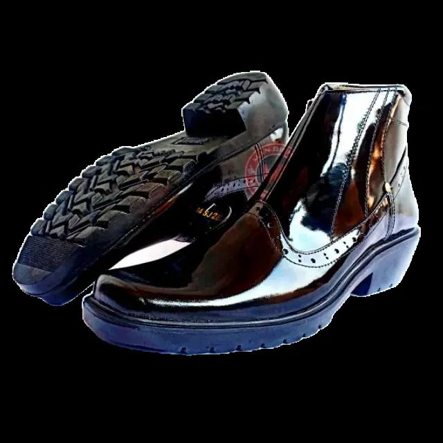 MANDIENS SJK282 - Sepatu Boots Kulit Asli Medali - Sepatu Kulit Pdh Tni Polri Jenggel Gaya Koboi
