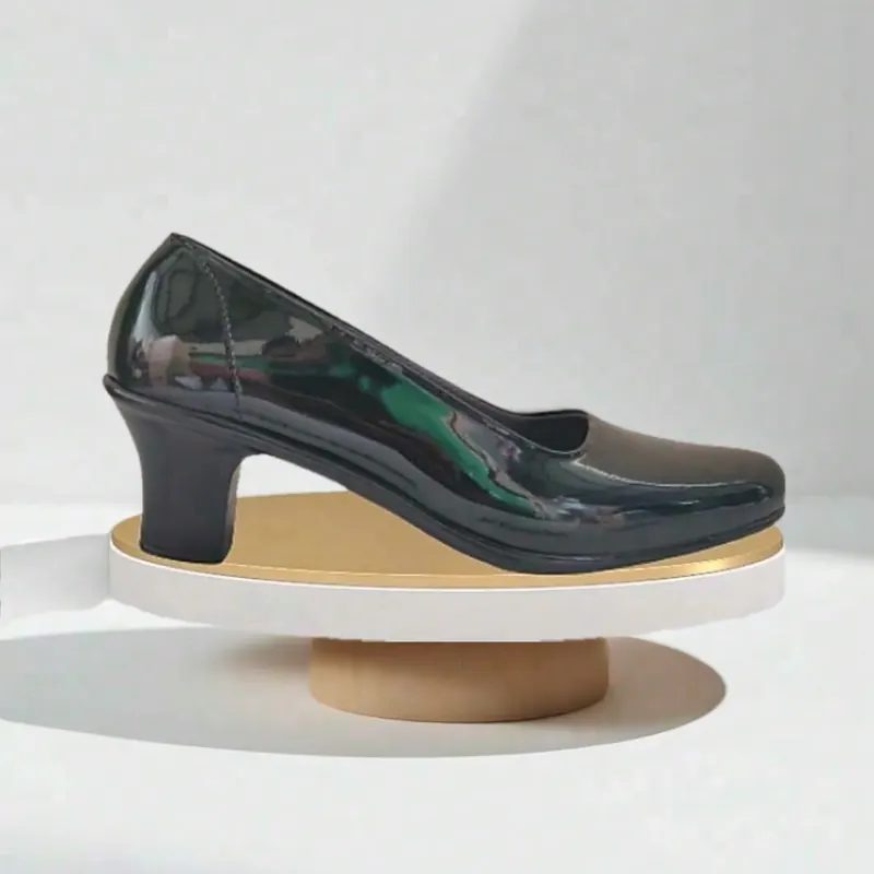 Mandiens Sepatu Pdh Polwan Heels 7 cm - Sepatu Kerja Pantofel Wanita Bhayangkari Persit Kowad Pns