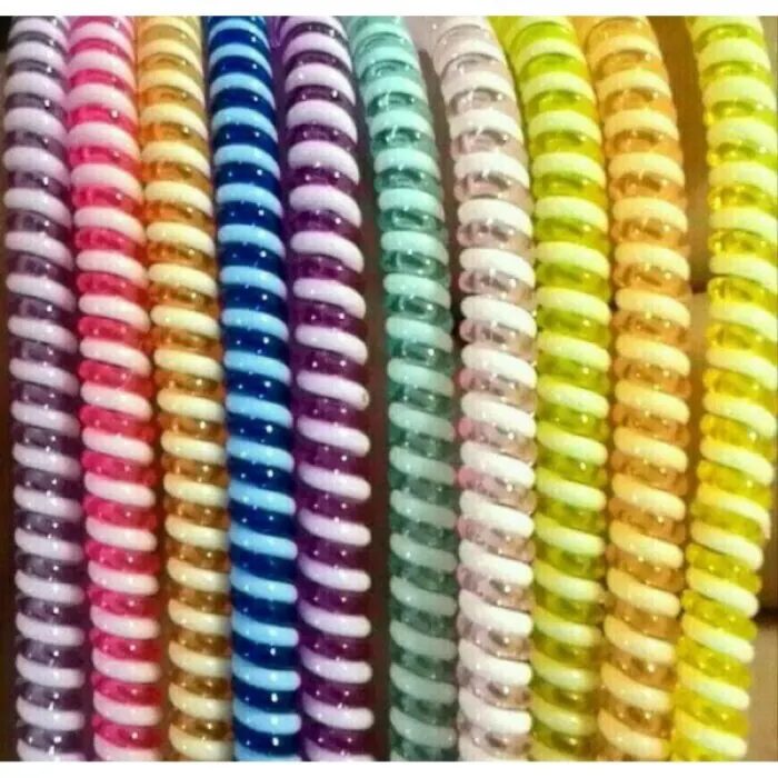 Pelindung Kabel Charger Spiral Protector Data Cable 3 Warna - Warni 1WARNA 2WARNA 3WARNA