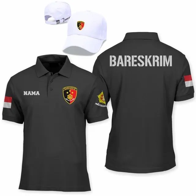 Kaos Polo Bareskrim.kaos Kerah Distro Berkualitas.bisa Pake Nama Sendiri