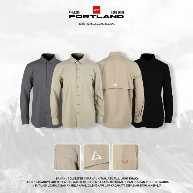 Kemeja Lengan Panjang Fortland Arei Outdoorgear