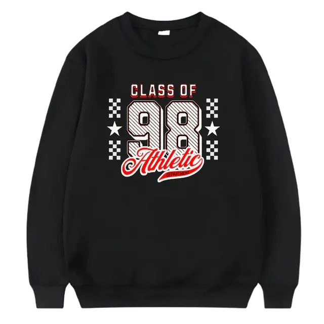 Sweater Crewneck 98 Athletic Pria Wanita Premium Distro Unisex Switer Cowo Cewe Hitam Baru