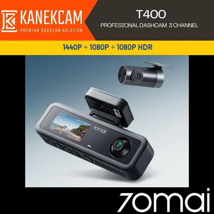 Dashcam 70mai T400 Mobil 3 Camera