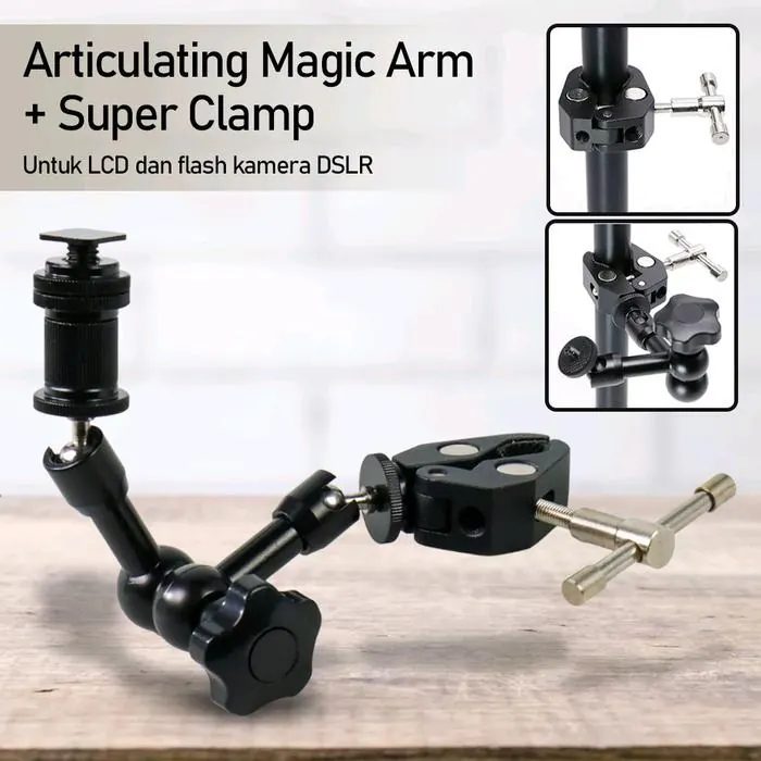 Articulating Magic Arm Short for Hand Stand with Crab Clamp