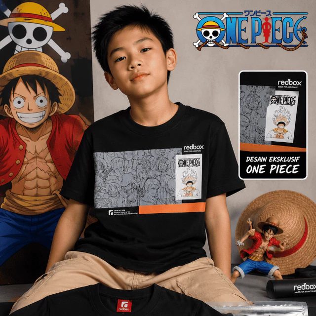 Redbox Baju Kaos Anak Laki-Laki Tanggung Remaja Junior Usia 9-17 Tahun Bahan Cotton