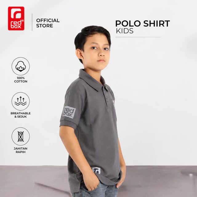 Redbox - Kaos Kerah Polo Shirt Anak Laki Tanggung Remaja Junior Usia 9 - 17 Tahun Distro
