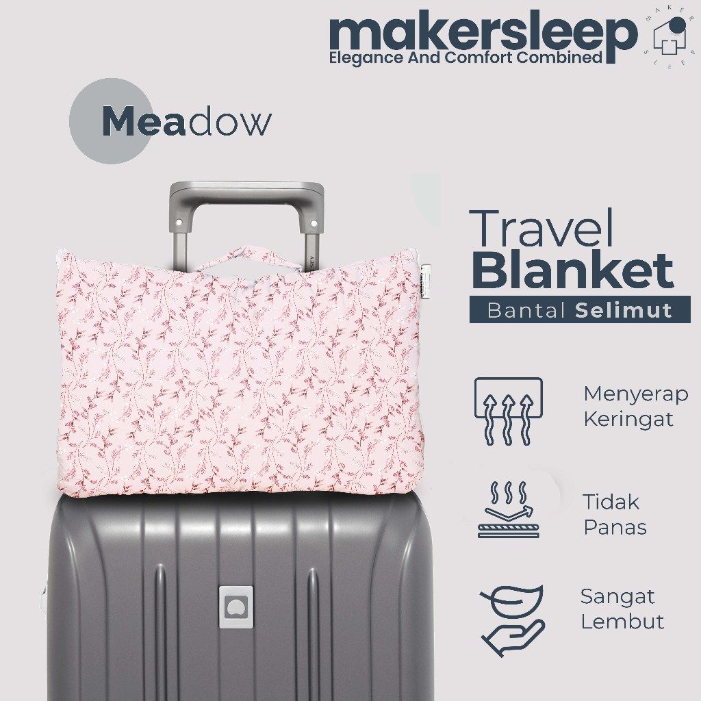 Balmut Bantal Selimut Travel Motif Blanket 2in1 Size 120x150 & 150x220