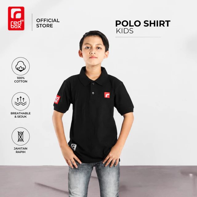 Redbox Kaos Kerah Polo Anak Laki-Laki Tanggung Junior Remaja Usia 9-17 Tahun Distro