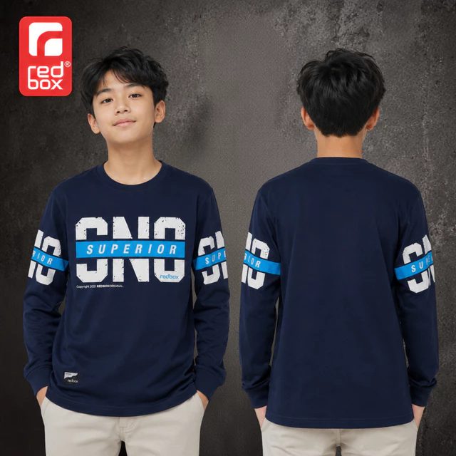 Redbox - kaos tangan panjang anak laki-laki tanggung remaja junior usia 9-17tahun warna