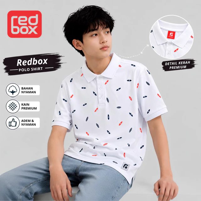 Redbox - Kaos Kerah Polo Shirt Anak Laki-Laki Tanggung Junior Remaja Usia 9-17 Tahun