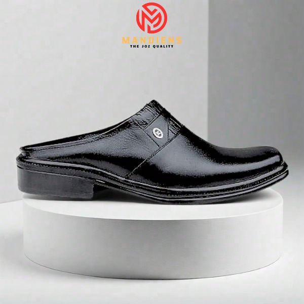 Mandiens Sepatu Slop Bustong Kulit Asli - Sandal SelopTutong Pria - Slop Pengantin Kulit SL04