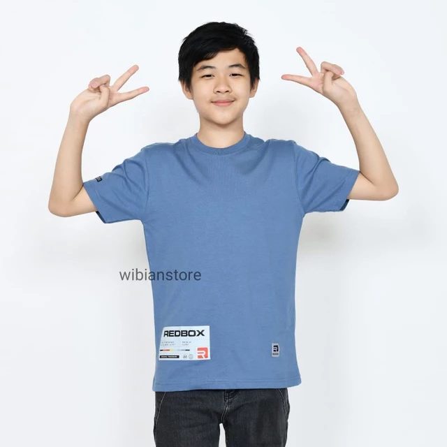 Redbox Baju Kaos Polos Anak Laki Tanggung Remaja Junior Usia 9-17 Tahun Premium Distro