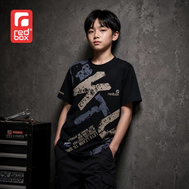 Redbox - Kaos Anak Laki-Laki Tanggung Remaja Junior Usia 9-17 Tahun Cotton Combed 24s