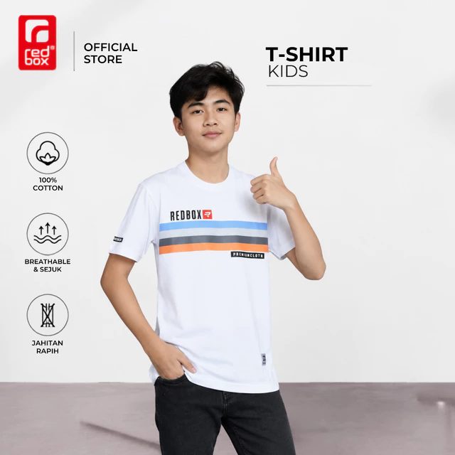 RedBox Baju Kaos Anak Laki Tanggung Remaja Usia 9-17 Tahun Premium Distro Clothing Combed