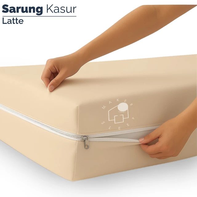 Sarung Kasur Polos / Sprei Resleting Bahan Mikrosilk Ukuran 120x200 Single Bed Tinggi