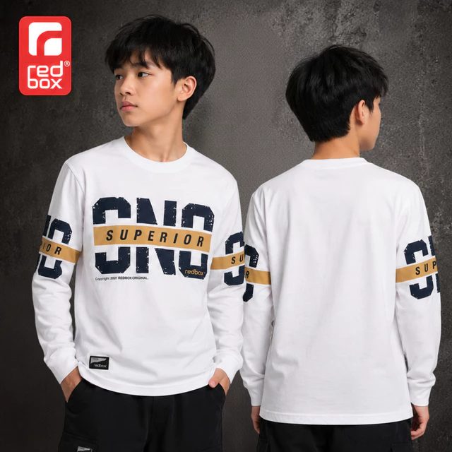 Redbox - kaos tangan panjang anak laki-laki tanggung remaja junior usia 9-17 Tahun Warna