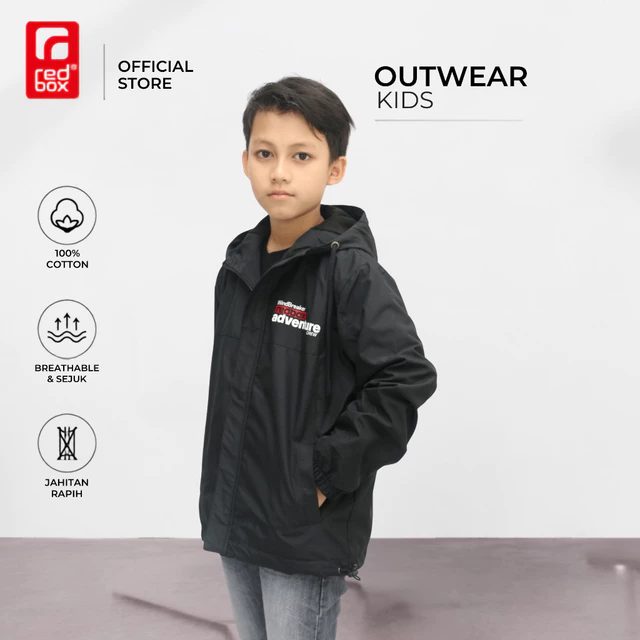 Redbox Jaket Parasut Anak Laki-Laki Tanggung Remaja Junior Usia 9-17 Tahun Water Proof