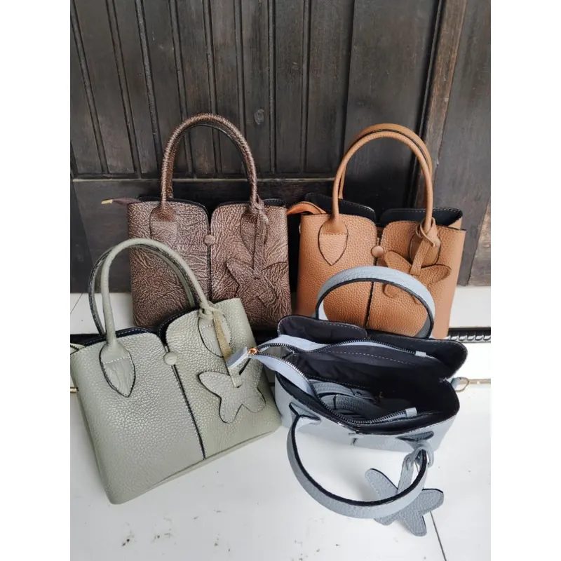Tas wanita kulit asli kupu model cantik dan fashionable selempang