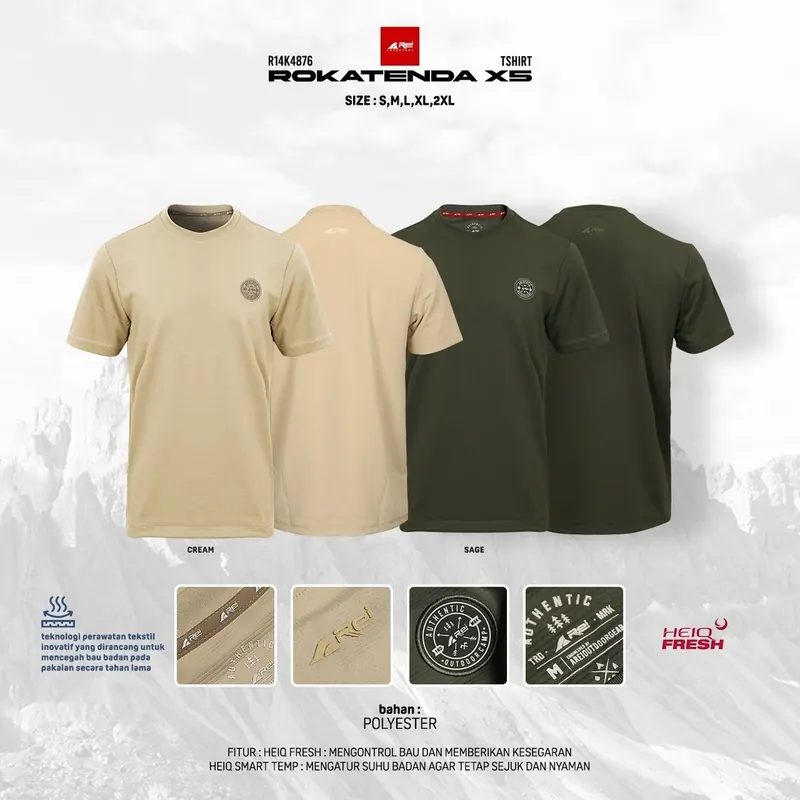 Kaos Lengan Pendek Pria Rokatenda X5 Arei Outdoorgear