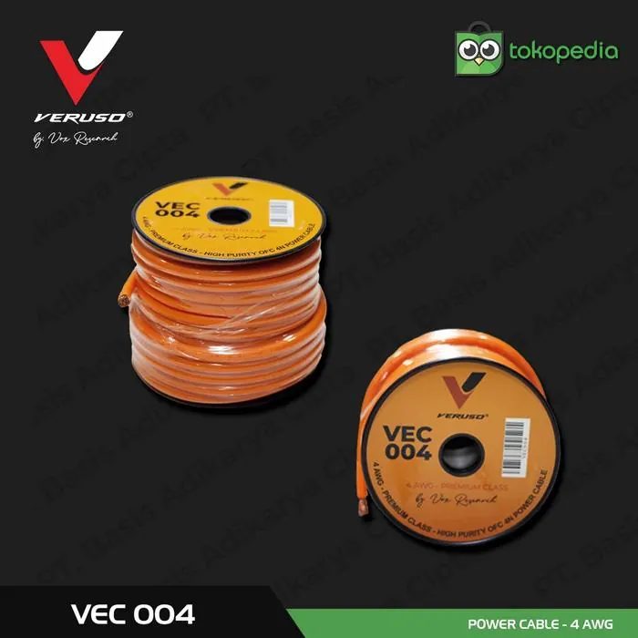 Kabel Power Setrum Mobil Veruso VEC 004 by Vox Research 4 AWG OFC 4 N