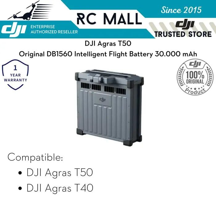 Battery Baterai DJI Agras T50 DB1560 Intelligent Flight Drone Agriculture Pertanian
