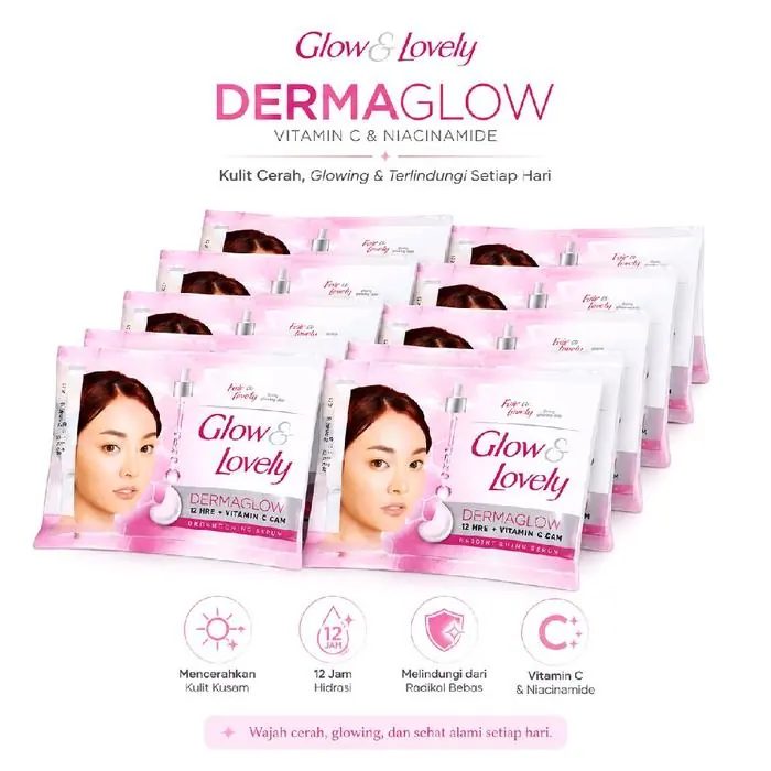 Glow & Lovely Derma Multivitamin Cream Sachet 7,5gr - Krim Wajah Cerah Glowing &