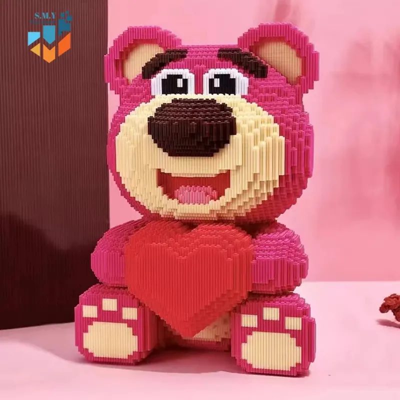 Sitting Lotso Bear Nano Block Big Bricks Mainan Balok Susun Edukasi Anak DIY Karakter