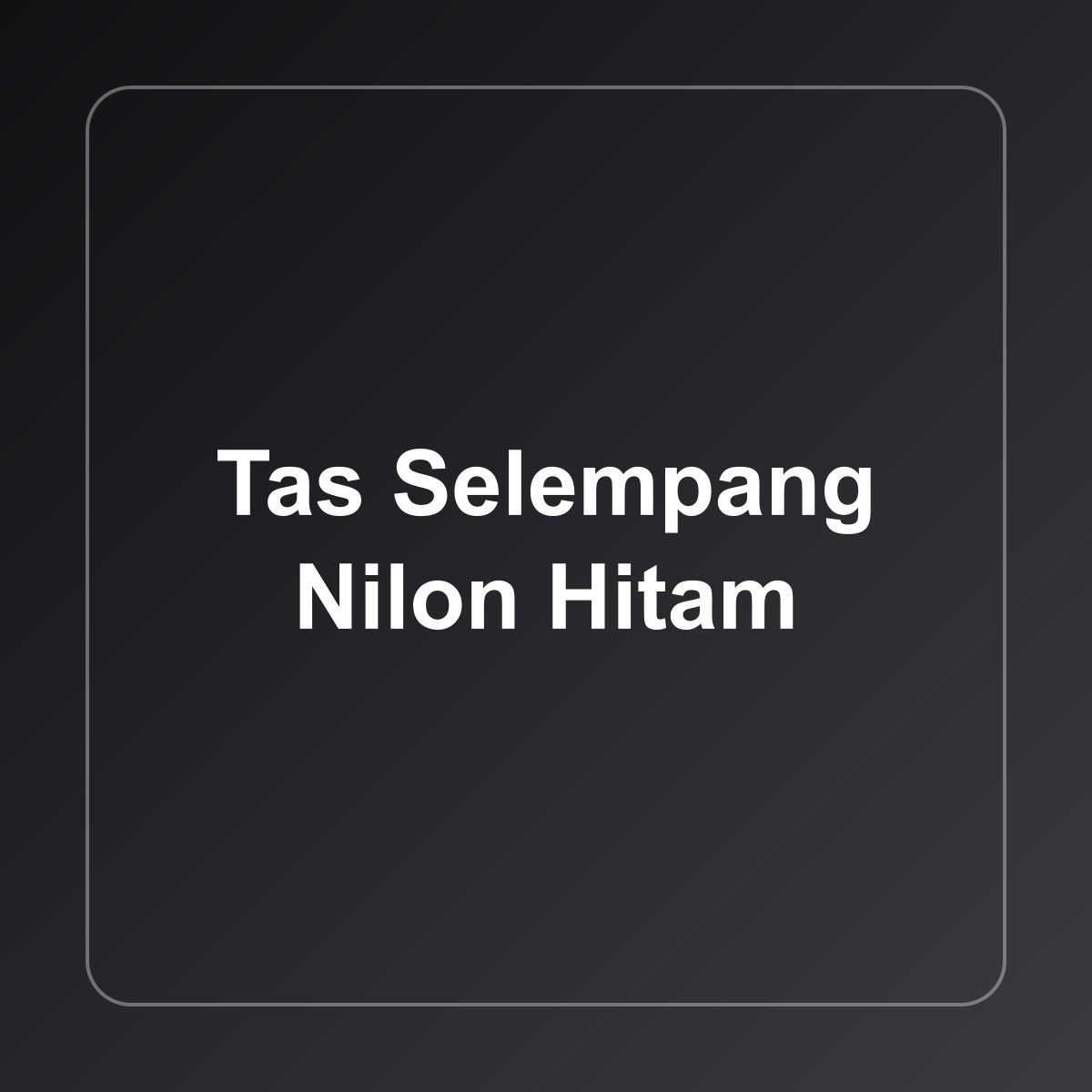 Tas Selempang Nilon Hitam
