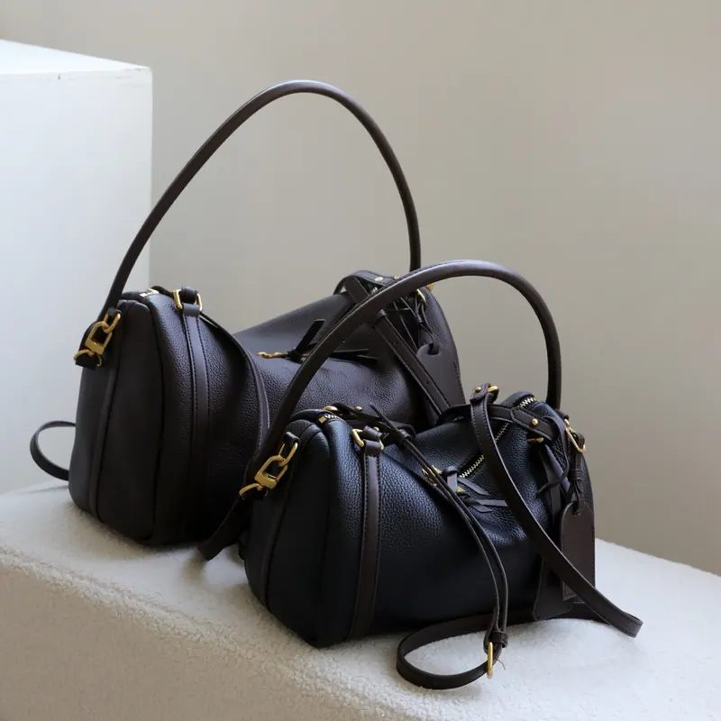 Tas Boston Speedy Wanita Kulit Asli – Large Capacity Pillow Bag Shoulder & Crossbody NB043