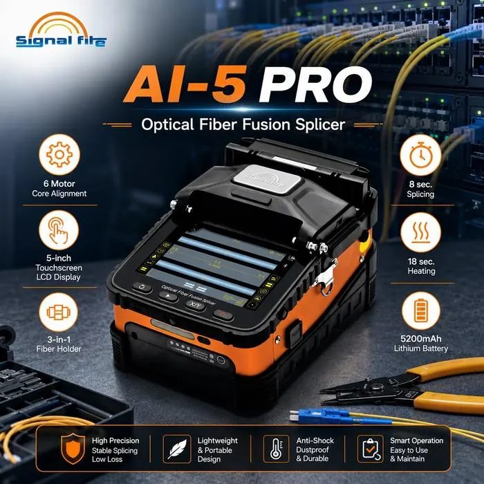 Penyambung Serat Kabel Fiber Optik Signal Fire AI-5 PRO Optical Fusion Splicer