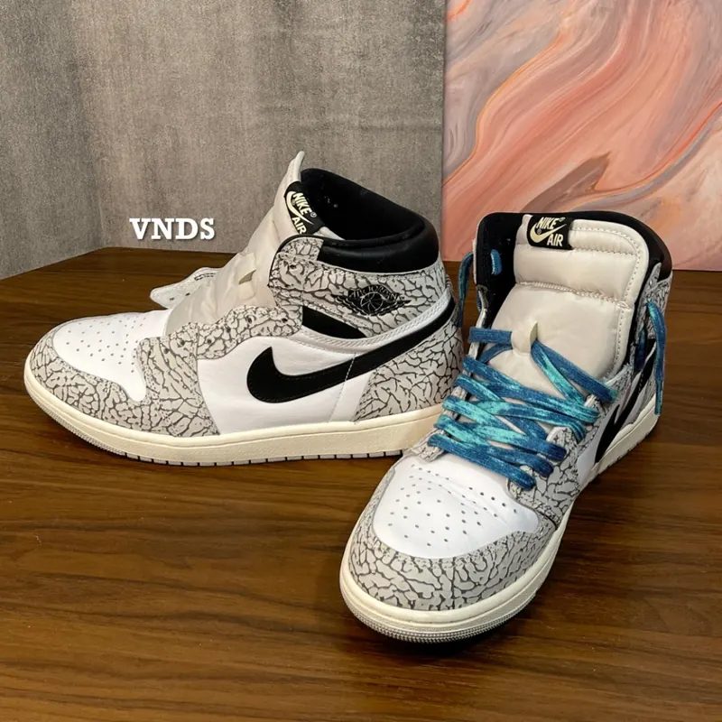 VNDS AIR JORDAN 1 HIGH WHITE CEMENT, SZ 44.5