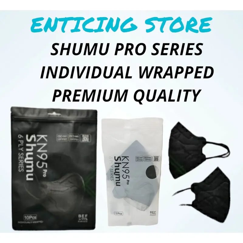 Masker Shumu KN95 PRO 6 PLY isi 10 PCS Individual Wrapped Higienis