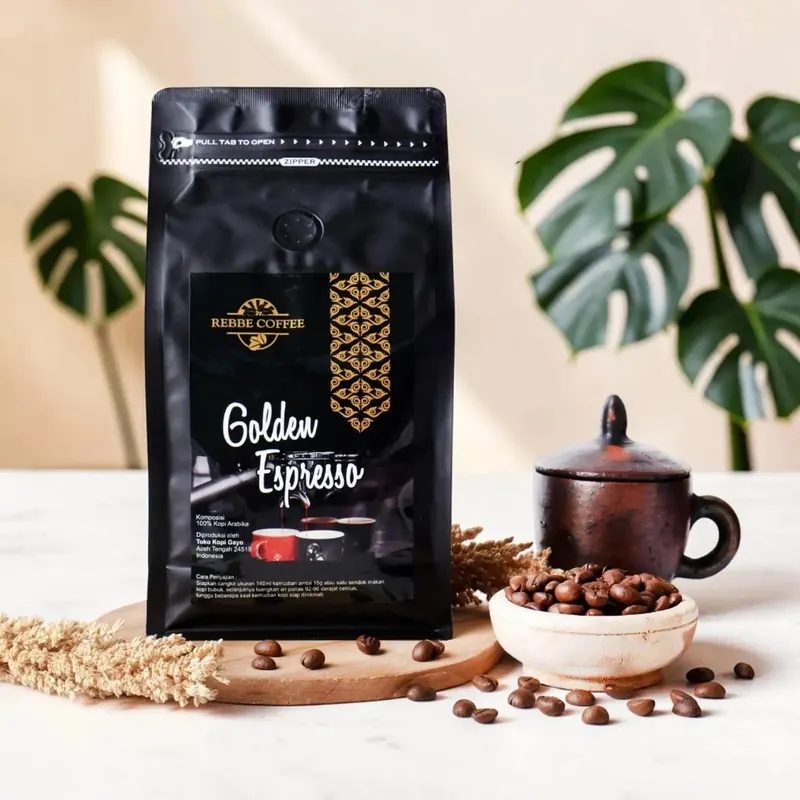 Kopi Lanang Arabika Gayo Aceh Medium to Dark Roast Golden Espresso Bubuk Halus Sedang